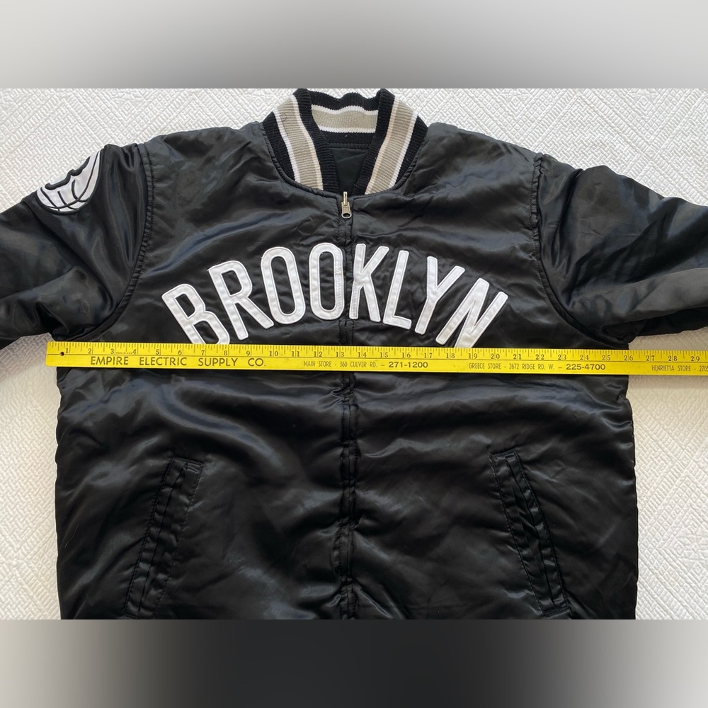 Reversible NBA G III sports by Carl Banks Brooklyn New York Nets bomber jacket - Picture 8 of 12